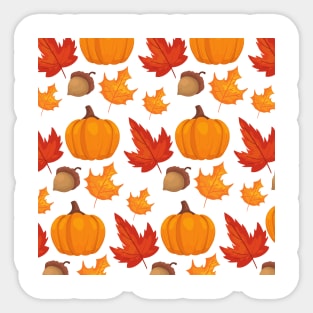 Fall Pumpkin Pattern Sticker